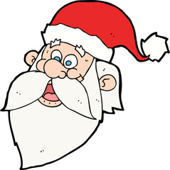 cartoon jolly santa claus face