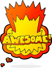 awesome thought bubble cartoon shout