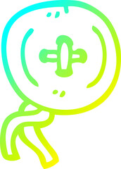 cold gradient line drawing cartoon button
