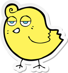 sticker of a cartoon bird