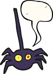 speech bubble cartoon halloween spider