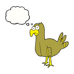 thought bubble cartoon bird