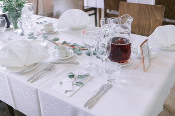 wedding table setting