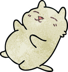 quirky hand drawn cartoon cat