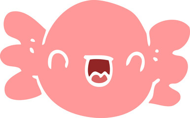 flat color style cartoon wrapped candy