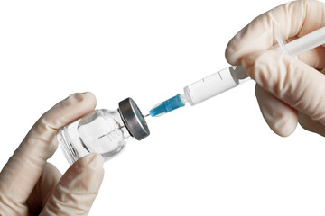 Close up of Syringe with Vial