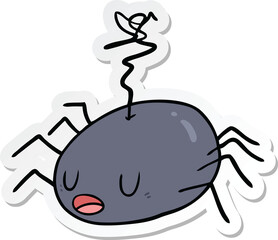sticker of a cartoon spider