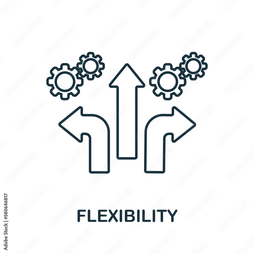 Poster flexibility line icon. monochrome simple flexibility outline icon for templates, web design and info