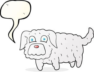 speech bubble cartoon small dog