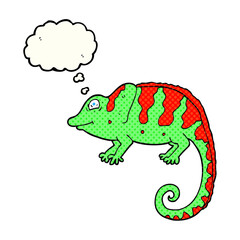 thought bubble cartoon chameleon