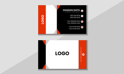 Creative modern corporate horizontal business card template. Vector art and design