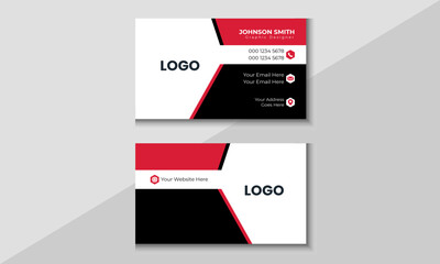 Creative modern corporate horizontal business card template. Vector art and design