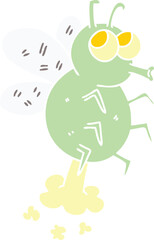 quirky hand drawn cartoon fly