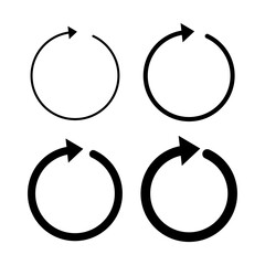 Minimalist vector of recyling, repeat, or degradable symbol.