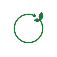 Minimalist vector of recyling, repeat, or degradable symbol.