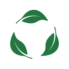 Minimalist vector of recyling, repeat, or degradable symbol.