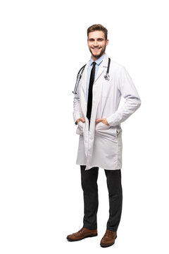 Full Length Young Medical Doctor On Transparent Background