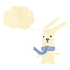 cartoon rabbit with thought bubble