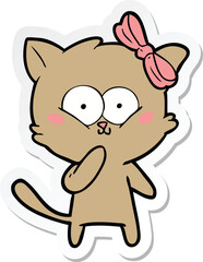 Naklejka na ściany i meble sticker of a cartoon cat