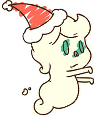 Christmas Ghost Chalk Drawing