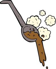 cartoon pouring gravy