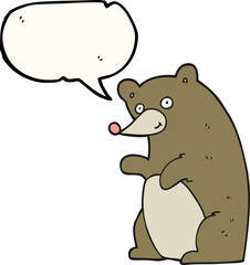 speech bubble cartoon bear