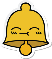 sticker of a cute cartoon bell