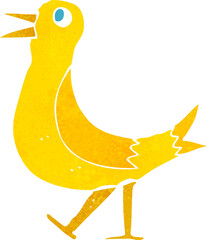 cartoon walking bird