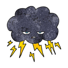 textured cartoon thundercloud