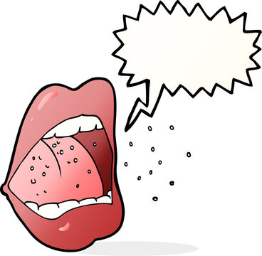recommend clip art: cartoon sneezing mouth with speech bubble