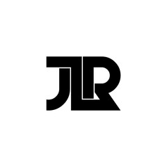 jlr typography letter monogram logo design