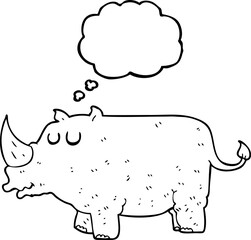 thought bubble cartoon rhino