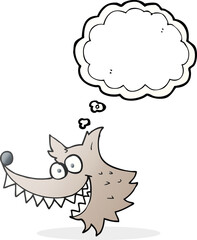 thought bubble cartoon crazy wolf