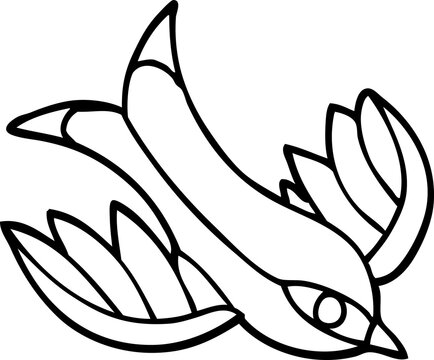 recommend clip art: line drawing cartoon swallow tattoo