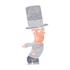cartoon man wearing top hat