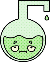 comic book style cartoon science experiment