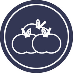 pile of apples circular icon