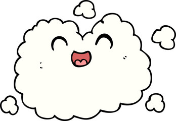 cartoon happy smoke cloud