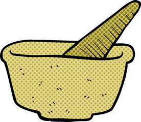 Obraz premium cartoon pestle and mortar