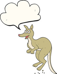 speech bubble cartoon kangaroo