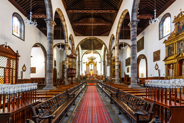 Old traditional church in Garachico, Tenerife, Spain.