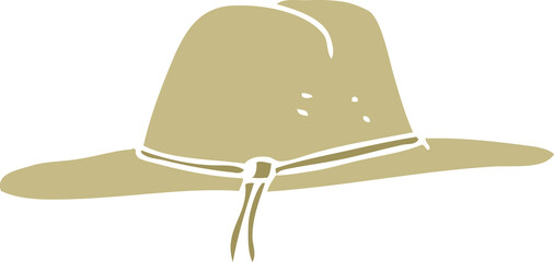 flat color illustration of a cartoon hat