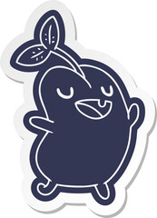 cartoon sticker kawaii cute sprouting bean