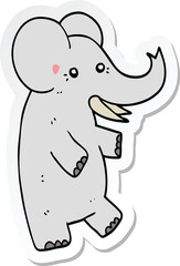 sticker of a cartoon elephant
