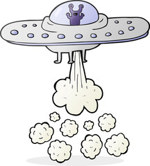 cartoon flying saucer