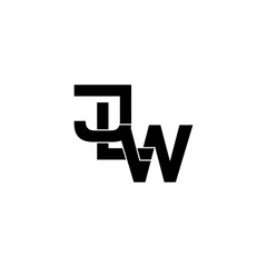 jlw lettering initial monogram logo design