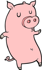 funny cartoon pig