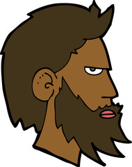 cartoon man with beard