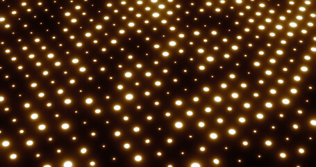 Abstract background of yellow flashing dots