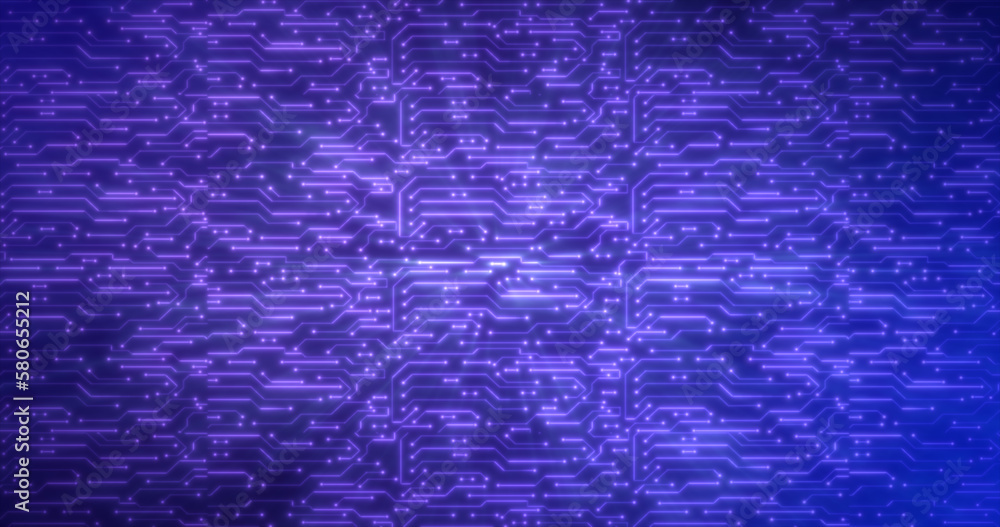 Poster abstract background of blue computer circuit boards